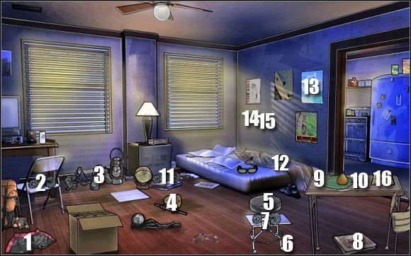 Najważniejsze przedmioty z tej listy to - Clays apartment | Odcinek 1 | CSI NY - CSI: NY - poradnik do gry