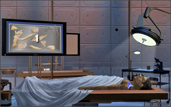Pierwsza mini-gra: Kliknij na lewej planszy (punkt 1) - Morgue #2 | Odcinek 1 | CSI NY - CSI: NY - poradnik do gry