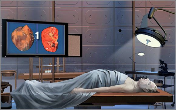 Pierwsza mini-gra: Kliknij na dużej planszy (punkt 1) - Morgue | Odcinek 2 | CSI NY - CSI: NY - poradnik do gry