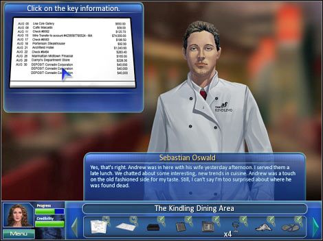 1 - The Kindling dining area | Odcinek 2 | CSI NY - CSI: NY - poradnik do gry