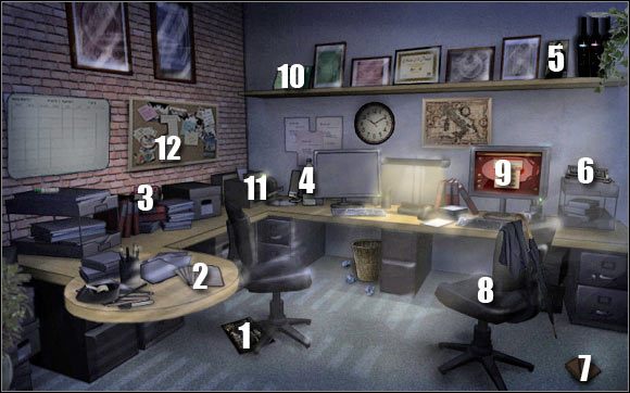 Najważniejsze przedmioty z tej listy to - Tutto di Amici office | Odcinek 2 | CSI NY - CSI: NY - poradnik do gry