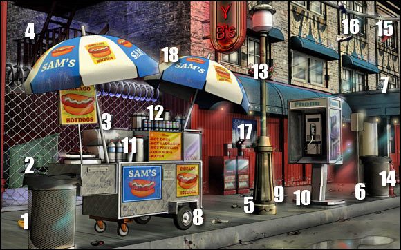 Po zebraniu wszystkich przedmiotów automatycznie załączy się scena z rozmowy z Ezio Morettim - Hot dog stand | Odcinek 2 | CSI NY - CSI: NY - poradnik do gry