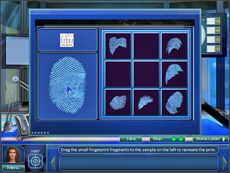 Druga mini-gra: Kliknij na prawym dolnym komputerze (punkt 2) - Crime lab | Odcinek 3 | CSI NY - CSI: NY - poradnik do gry