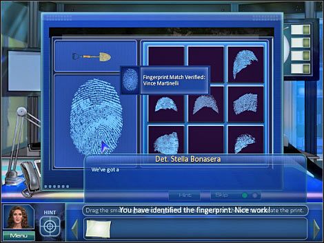 Druga mini-gra: Kliknij na prawym dolnym komputerze (punkt 2) - Crime lab #2 | Odcinek 3 | CSI NY - CSI: NY - poradnik do gry