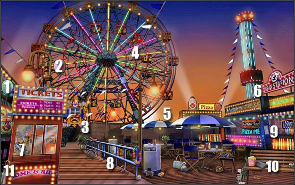 Po odnalezieniu wszystkich interaktywnych przedmiotów będziesz mógł przystąpić do rozmowy z Vincem Martinellim - Ferris Wheel at Coney Island Broadwalk | Odcinek 3 | CSI NY - CSI: NY - poradnik do gry