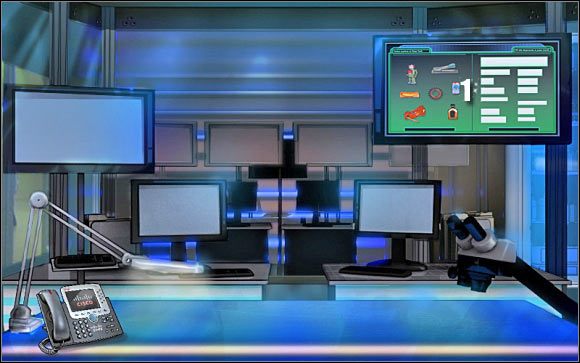 Pierwsza mini-gra: Kliknij na prawym górnym komputerze (punkt 1) - Crime lab #3 | Odcinek 3 | CSI NY - CSI: NY - poradnik do gry