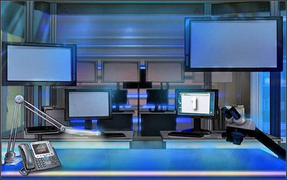 Pierwsza mini-gra: Kliknij na prawym dolnym komputerze (punkt 1) - Crime lab #5 | Odcinek 3 | CSI NY - CSI: NY - poradnik do gry