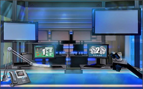 Pierwsza mini-gra: Kliknij na lewym dolnym komputerze (punkt 1) - Crime lab #6 | Odcinek 3 | CSI NY - CSI: NY - poradnik do gry