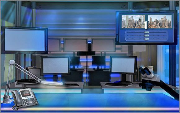 Pierwsza mini-gra: Kliknij na prawym górnym komputerze (punkt 1) - Crime lab | Odcinek 4 | CSI NY - CSI: NY - poradnik do gry