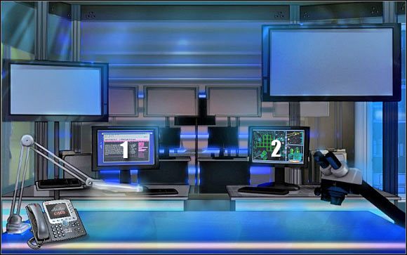 Pierwsza mini-gra: Kliknij na lewym dolnym komputerze (punkt 1) - Crime lab #2 | Odcinek 4 | CSI NY - CSI: NY - poradnik do gry