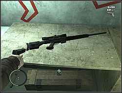 Bojowy karabin snajperski (Combat Sniper Rifle) - usprawniona wersja zwykłego karabinu snajperskiego, nie wymaga przeładowania po każdym strzale - Arsenał | Podstawy | Grand Theft Auto IV - Grand Theft Auto IV - poradnik do gry
