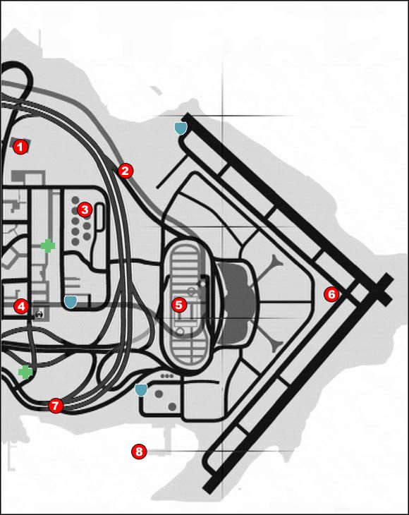 1 - Broń, kamizelki, apteczki - Francis International Airport, Bohan | Podstawy - Grand Theft Auto IV - poradnik do gry