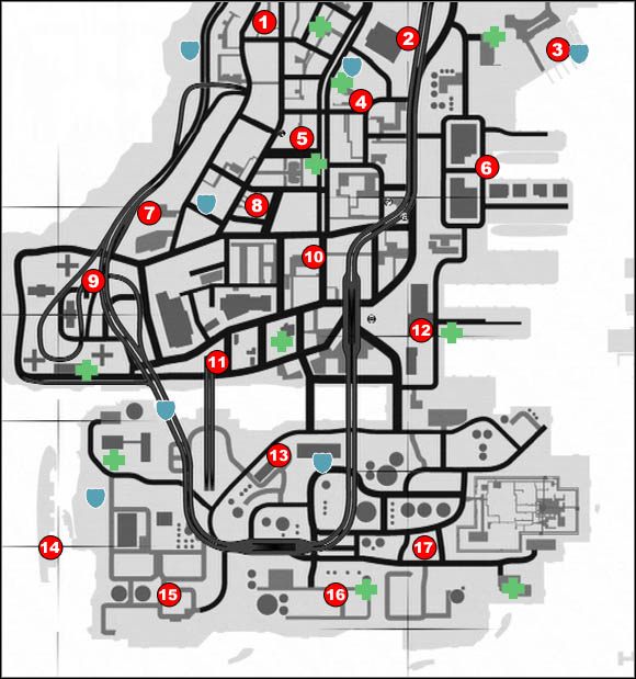 1 - Broń, kamizelki, apteczki - Alderney | Podstawy | Grand Theft Auto IV - Grand Theft Auto IV - poradnik do gry
