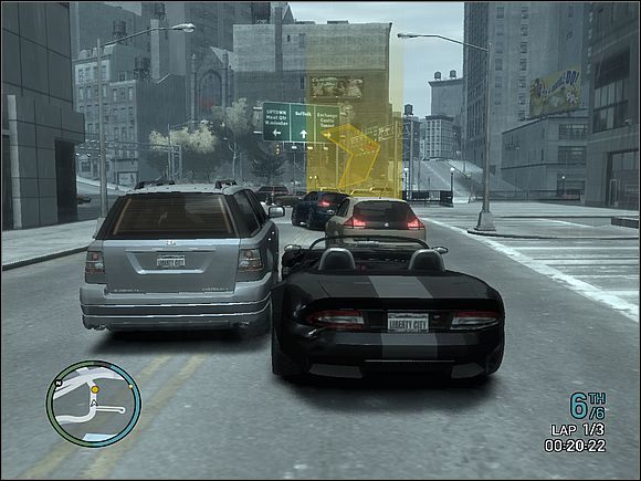 Wziąć udział w wyścigu możemy siedząc w dowolnym pojeździe, jednak jak wiadomo - im szybszy, tym lepszy - Wyścigi uliczne | Aktywności dodatkowe | Grand Theft Auto IV - Grand Theft Auto IV - poradnik do gry