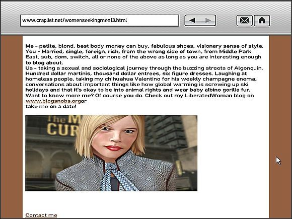 Możesz ją spotkać dzięki serwisowi www - Randki | Aktywności dodatkowe | Grand Theft Auto IV - Grand Theft Auto IV - poradnik do gry