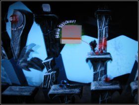 Jeśli skaczemy po środkowych platformach, będziemy mogli spaść na dół i sięgnąć po Iron Bridge, Stylized Red Smoke, Red Circles Pattern, Relaxed Toy Soldier, Grenade Toy Soldier i Shooting Toy Soldier - 1. The Frozen Tundra | The Wilderness | LittleBigPlanet - LittleBigPlanet - poradnik do gry