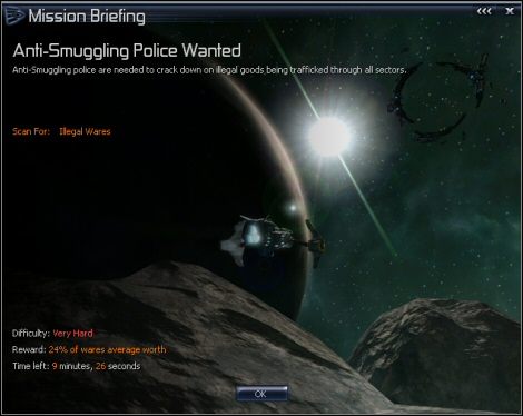 Złap przemytników - Anti-Smuggling Police - tutaj musimy skanować okoliczne statki w poszukiwania nielegalnych zasobów, co wymaga jednak specjalistycznego sprzętu - Misje poboczne związane z myśleniem | Misje w X3 Konflikt Terrański - X3 Konflikt Terrański - poradnik do gry
