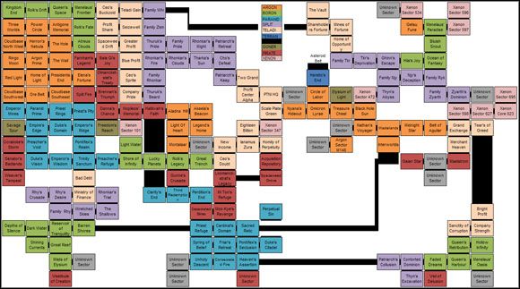 1 - Mapa galaktyki | Galaktyka w X3 Konflikt Terrański - X3 Konflikt Terrański - poradnik do gry