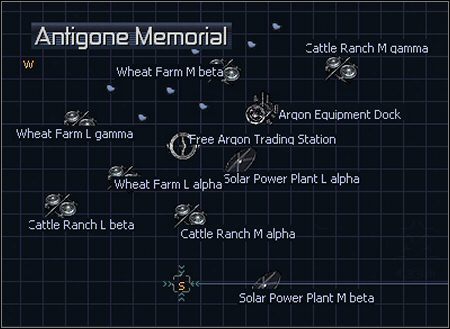1 - Antigone Memorial, Aladna Hill, Akeelas Beacon, Argon Prime | Galaktyka - X3 Konflikt Terrański - poradnik do gry