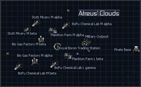 4 - Asteroid Belt, Atreus Clouds | Galaktyka w X3 Konflikt Terrański - X3 Konflikt Terrański - poradnik do gry