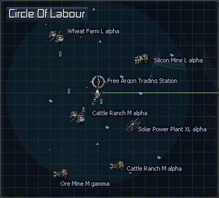 1 - Circle of Labour, Claritys End, Cloudbase North West, Cloudbase South East, Cloudbase South West | Galaktyka - X3 Konflikt Terrański - poradnik do gry
