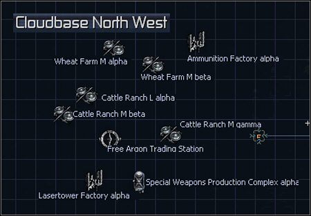4 - Circle of Labour, Claritys End, Cloudbase North West, Cloudbase South East, Cloudbase South West | Galaktyka - X3 Konflikt Terrański - poradnik do gry