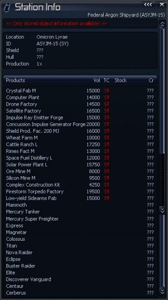 Dobre skanery i sporo rozszerzeń - Omicron Lyrae | Galaktyka w X3 Konflikt Terrański - X3 Konflikt Terrański - poradnik do gry