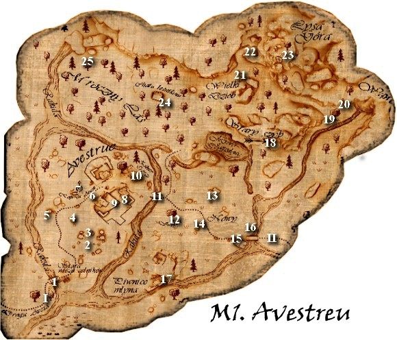 Przejścia - Mapy M1. Avestreu | Rozdział 1 | Drakensang The Dark Eye - Drakensang: The Dark Eye - poradnik do gry