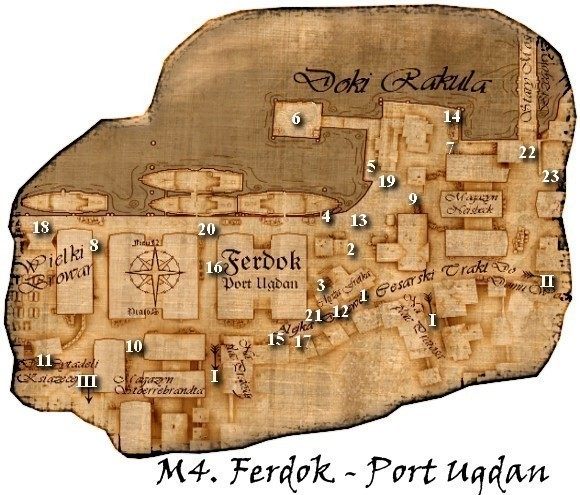 Przejścia - Mapy M4. Ferdok - Port Ugdan | Rozdział 2 | Drakensang The Dark Eye - Drakensang: The Dark Eye - poradnik do gry