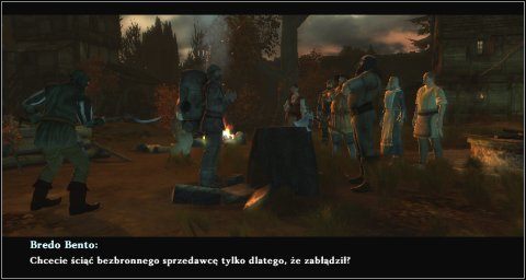 Kiedy pojawisz się w Moorbridge zobaczysz kupca poznanego już w Avestreu, Bredo Bento otoczonego przez chłopów - Zadania główne | Rozdział 4 | Drakensang The Dark Eye - Drakensang: The Dark Eye - poradnik do gry