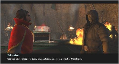 Na najniższym poziomie zobaczysz od dawna poszukiwanego przez Ciebie Kastana Gamblacka M7 - Zadania główne | Rozdział 5 | Drakensang The Dark Eye - Drakensang: The Dark Eye - poradnik do gry