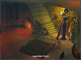 Wreszcie nasza bohaterka wraca do holu, a stamtąd kieruje się w prawo, do sali tortur - Sala tortur, loch - Zamek Warg - A Vampyre Story - poradnik do gry