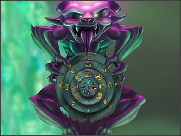 A zatem, idąc od zewnątrz, pierwszą obręcz należy obrócić tak, by na górze znalazł się symbol spirali (5xLPM), na drugiej - symbol leżącego księżyca z gwiazdką (3xLPM), na trzeciej - litera