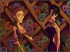 Wreszcie nasza bohaterka przywołuje z kuchni gospodynię (kliknij na wnętrze kuchni i wybierz opcję rozmowy) i wypytuje ją o przyczynę jej zabiegania oraz o męża i dzieci - Stajnia, salon modystki - Miasteczko Vlad's Landing - A Vampyre Story - poradnik do gry