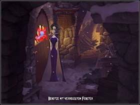 Tak więc nasza bohaterka powraca na uliczkę i kieruje się w przejście pod arkadą (na lewo od konstabla Buda) - Uliczki przy nabrzeżu, podwórko, stadion - Miasteczko Vlad's Landing - A Vampyre Story - poradnik do gry