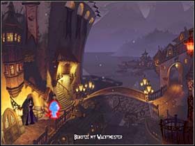 6 - Uliczki przy nabrzeżu, podwórko, stadion - Miasteczko Vlad's Landing - A Vampyre Story - poradnik do gry