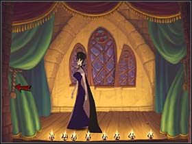 Co prawda Monie udaje się dolecieć do szkieletu (w postaci nietoperza), jednak nie ryzykuje oderwania od niego kości - Loch, salka teatralna - Zamek Warg - A Vampyre Story - poradnik do gry