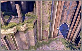 W miejscu, w którym dziewczyna zacznie się wspinać, wskocz na ścianę budowli i wskakuj coraz wyżej po wyżłobionych w murze szczelinach - Prolog (cz.2) | Prolog Prince of Persia - Prince of Persia - poradnik do gry