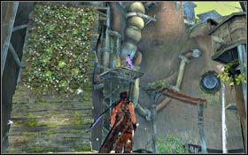 Po zebraniu 16 przejdź do wylotu korytarza z obszaru świątynnego i ponownie po bluszczu na pionowej kładce wejdź poziom wyżej - Kościół - Ziarna Światła | Dolina Prince of Persia - Prince of Persia - poradnik do gry