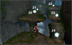 Poruszaj się cały czas w lewo zbierając Ziarna Światła - Brama Miejska - Ziarna Światła | Miasto Światła | Prince of Persia - Prince of Persia - poradnik do gry