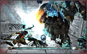 Znajdziesz się w dużej Sali, w której czeka Cię walka z Wojownikiem - Wieża Ormazda | Miasto Światła | Prince of Persia - Prince of Persia - poradnik do gry