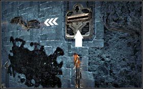 Ściągnij w dół metalowe kółko i doskocz do szczeliny - Wieża Arymana | Miasto Światła | Prince of Persia - Prince of Persia - poradnik do gry