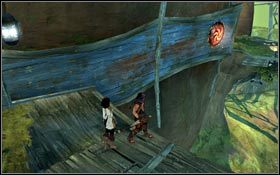 Idź wzdłuż skalnej ściany w prawo, aż dotrzesz do czerwonego okręgu - Maszyny - Ziarna Światła | Dolina | Prince of Persia - Prince of Persia - poradnik do gry