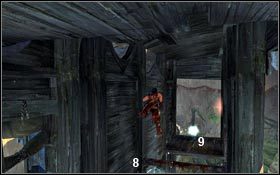 Na wielkiej centralnej platformie poszukaj, wychylając kamerę poza krawędź, metalowej obręczy - Maszyny - Ziarna Światła | Dolina | Prince of Persia - Prince of Persia - poradnik do gry