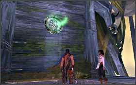 19 i 20 na platformie w centrum lokacji, czyli w miejscu, z którego chwilę wcześniej skakałeś na samotną kolumnę - Podniebne Schody - Ziarna Światła | Dolina | Prince of Persia - Prince of Persia - poradnik do gry