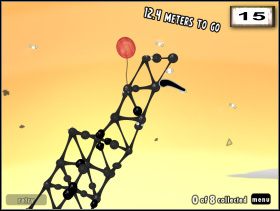 Na druga wysepkę dostaniemy się niezbyt elegancko ale za to skutecznie - Horizontal Transportation Innovation Committee | Epilog | World of Goo - World of Goo - poradnik do gry