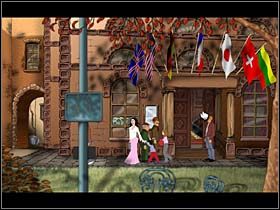 Niestety, przed wejściem do hotelu spotyka go niemiła niespodzianka w postaci dwu starych znajomych Guido i Flapa - Hotel Ubu | Paryż | Broken Sword 2,5 The Return of the Templars - Broken Sword 2,5: The Return of the Templars - poradnik do gry