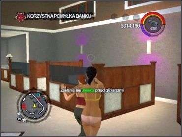 AKTUALNY CEL: Zasłaniaj się Jessicą przed gliniarzami - BRACTWO - Korzystna pomyłka w banku | Opis przejścia Saints Row 2 - Saints Row 2 - poradnik do gry