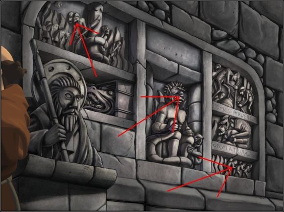 Kliknij prawym przyciskiem myszy w punktach zaznaczonych strzałkami - [Pars III] Nox cz.1 | The Abbey - The Abbey - poradnik do gry