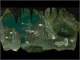 W tej sytuacji Olaf maszeruje w głąb podziemi, do kolejnej pieczary (w prawo) - Znaleźć wyjście z jaskini | Jaskinia | Zaginiona historia Tale of Hero - Zaginiona historia: Tale of Hero - poradnik do gry